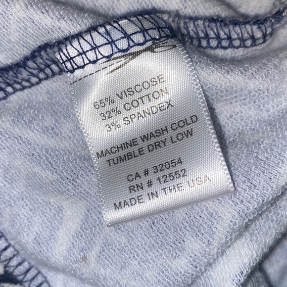 Anthropologie Dolan Navy and White geometric Patterned Blouse - Picture 11 of 11